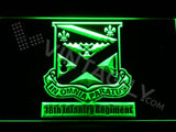 18th Infantry Regiment LED Neon Sign Electrical - Green - TheLedHeroes