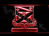 18th Infantry Regiment LED Neon Sign Electrical - Red - TheLedHeroes