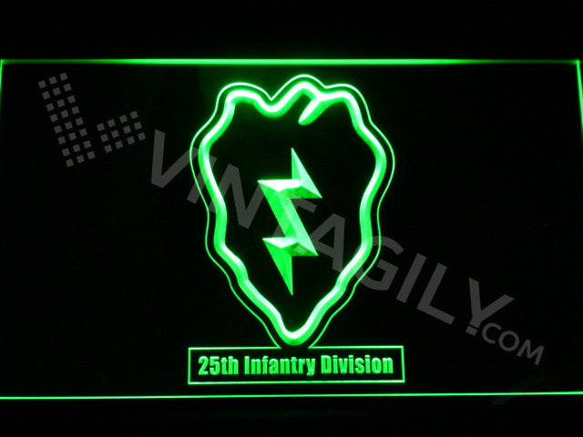 25th Infantry Division LED Sign - Green - TheLedHeroes