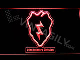 25th Infantry Division LED Neon Sign USB - Red - TheLedHeroes