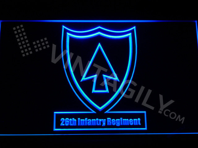 26th Infantry Regiment LED Sign - Blue - TheLedHeroes