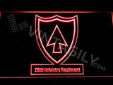 26th Infantry Regiment LED Neon Sign USB - Red - TheLedHeroes