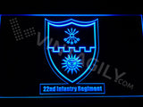 22nd Infantry Regiment LED Sign - Blue - TheLedHeroes