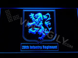 28th Infantry Regiment LED Neon Sign Electrical - Blue - TheLedHeroes