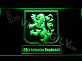 28th Infantry Regiment LED Sign - Green - TheLedHeroes