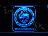 FREE 30th Infantry Regiment LED Sign - Blue - TheLedHeroes