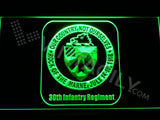 30th Infantry Regiment LED Neon Sign Electrical - Green - TheLedHeroes