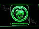 30th Infantry Regiment LED Neon Sign USB - Green - TheLedHeroes