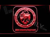 30th Infantry Regiment LED Neon Sign USB - Red - TheLedHeroes