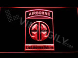 82nd Airborne Division LED Neon Sign Electrical - Red - TheLedHeroes