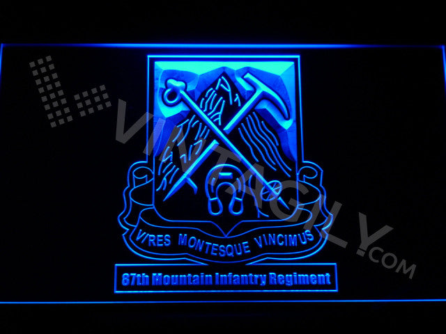 87th Mountain Infantry Regiment LED Sign - Blue - TheLedHeroes