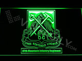 87th Mountain Infantry Regiment LED Neon Sign USB - Green - TheLedHeroes