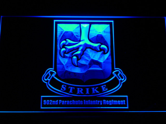 FREE 502nd Parachute Infantry Regiment LED Sign - Blue - TheLedHeroes