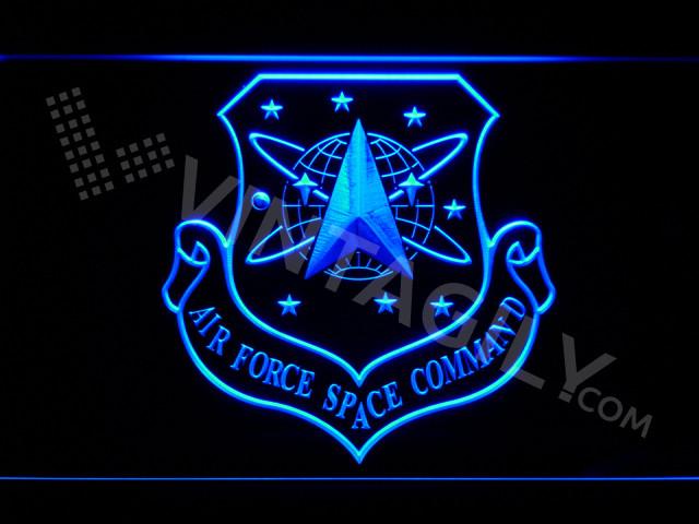 Air Force Space Command LED Neon Sign USB - Blue - TheLedHeroes