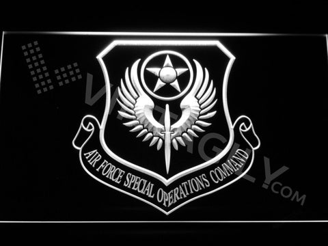 FREE Air Force Special Operations Command LED Sign - White - TheLedHeroes