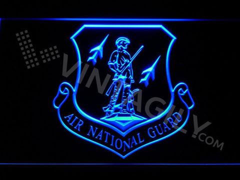 Air National Guard LED Neon Sign USB - Blue - TheLedHeroes