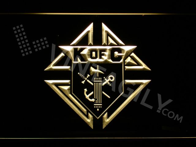 Knight of Columbus LED Neon Sign Electrical - Yellow - TheLedHeroes