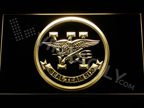 SEAL Team Six LED Neon Sign USB - Yellow - TheLedHeroes