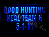 SEAL Team Six - Good Hunting 5-1-11 LED Neon Sign USB - Blue - TheLedHeroes