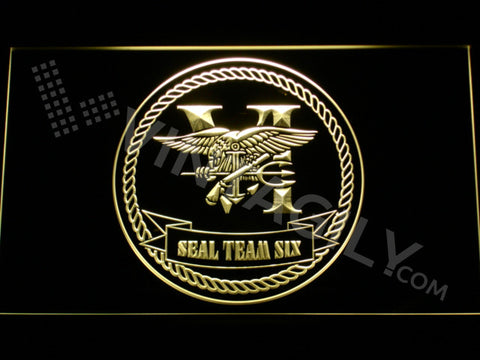 SEAL Team Six 2 LED Sign - Yellow - TheLedHeroes