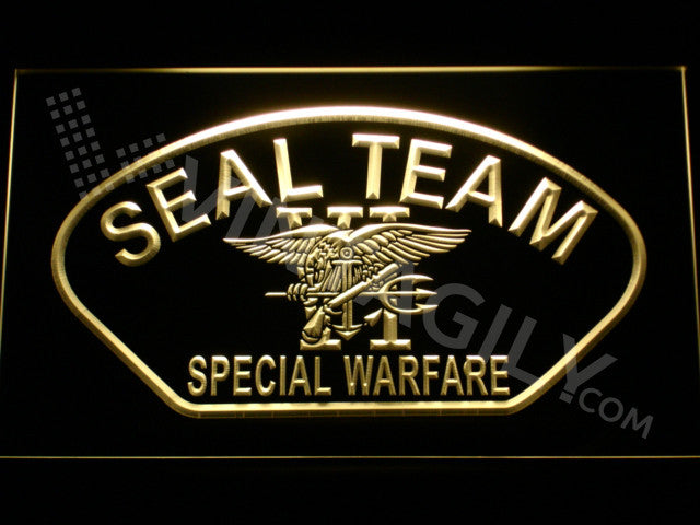 SEAL Team Six 4 LED Sign - Yellow - TheLedHeroes