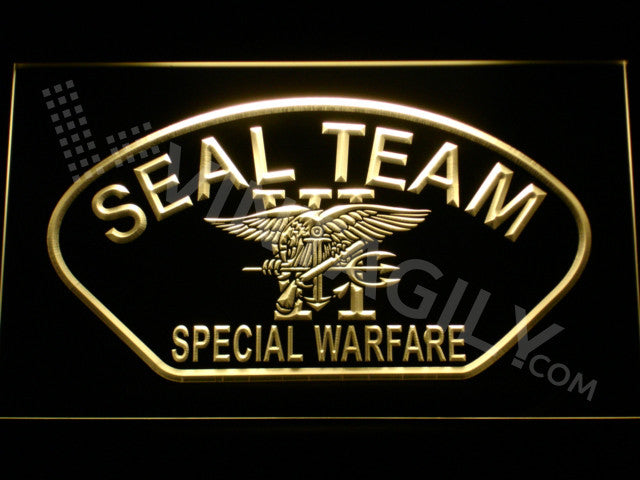 FREE SEAL Team Six 4 LED Sign - Yellow - TheLedHeroes