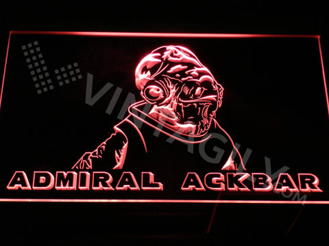 Admiral Ackbar LED Sign - Red - TheLedHeroes