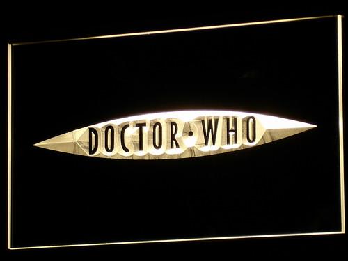Doctor Who 2 LED Neon Sign USB - Yellow - TheLedHeroes