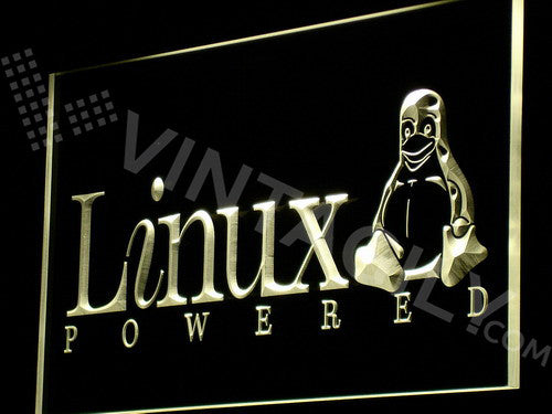 Linux LED Sign - Yellow - TheLedHeroes