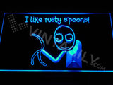 Rusty Spoons LED Sign - Blue - TheLedHeroes