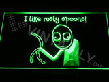 Rusty Spoons LED Sign - Green - TheLedHeroes