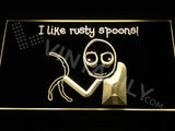 Rusty Spoons LED Neon Sign Electrical - Yellow - TheLedHeroes