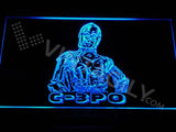 C3-PO LED Neon Sign USB - Blue - TheLedHeroes