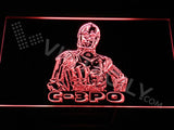 C3-PO LED Neon Sign USB - Red - TheLedHeroes