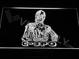 C3-PO LED Neon Sign USB - White - TheLedHeroes