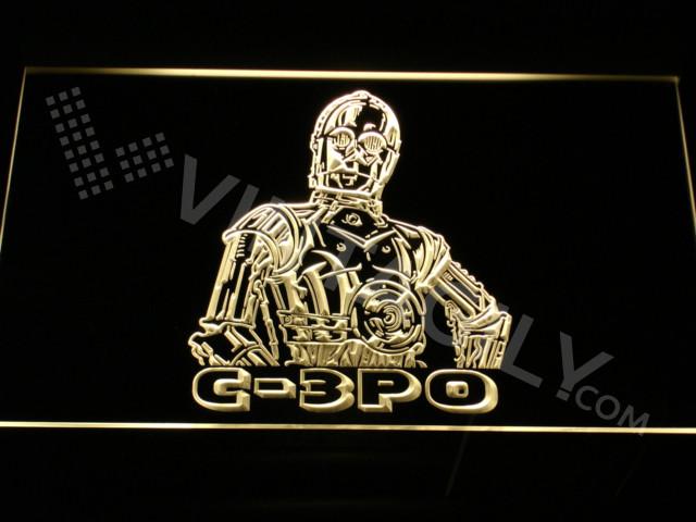 C3-PO LED Neon Sign USB - Yellow - TheLedHeroes