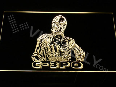 C3-PO LED Neon Sign USB - Yellow - TheLedHeroes