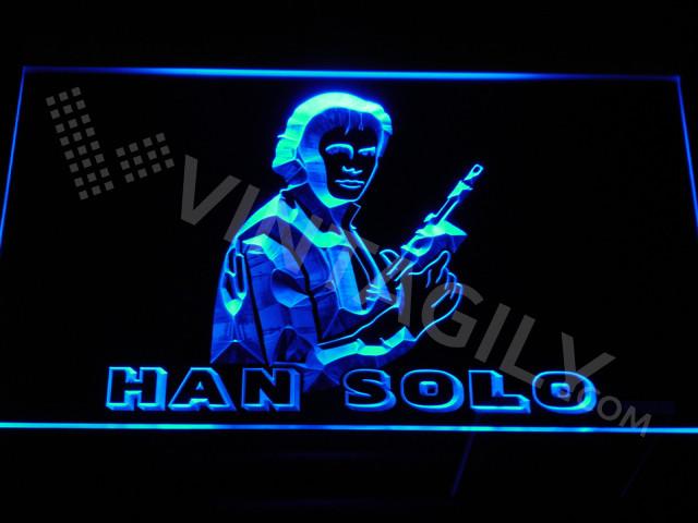 Han Solo LED Neon Sign USB - Blue - TheLedHeroes