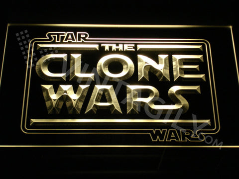 Star Wars The Clone of Wars LED Sign - Yellow - TheLedHeroes
