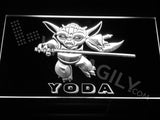 Star Wars Yoda 2 LED Sign - White - TheLedHeroes
