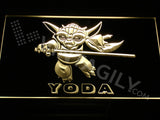 Star Wars Yoda 2 LED Sign - Yellow - TheLedHeroes