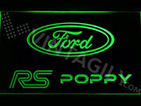 Ford RS Poppy LED Neon Sign USB - Green - TheLedHeroes