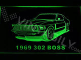 Ford 302 Boss 1969 LED Neon Sign Electrical - Green - TheLedHeroes