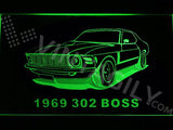 Ford 302 Boss 1969 LED Neon Sign USB - Green - TheLedHeroes