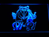 Spy Vs Spy Cartoon LED Sign - Blue - TheLedHeroes