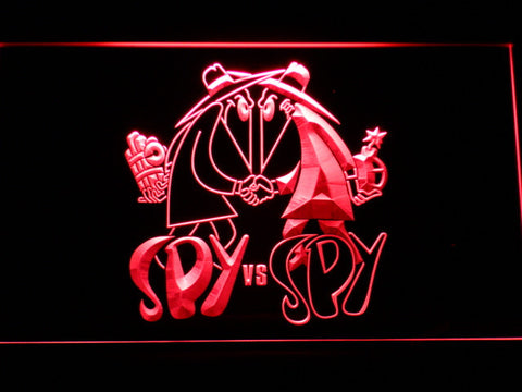 Spy Vs Spy Cartoon LED Sign -  White - TheLedHeroes