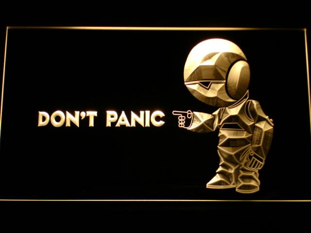 The Hitchhiker's Guide To The Galaxy LED Neon Sign USB - Yellow - TheLedHeroes