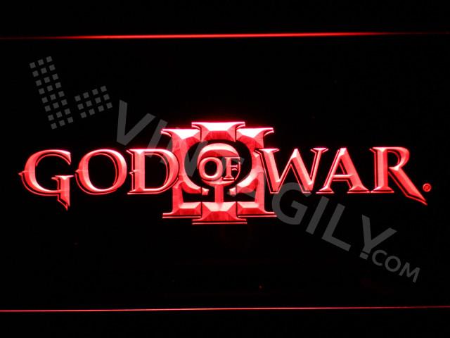 God Of War 3 LED Neon Sign Electrical - Red - TheLedHeroes