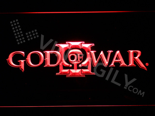 FREE God Of War 3 LED Sign - Red - TheLedHeroes