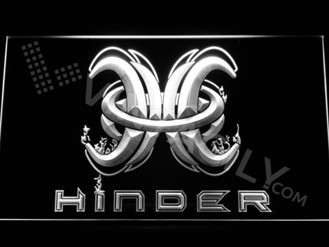 FREE Hinder Rock Band LED Sign - White - TheLedHeroes